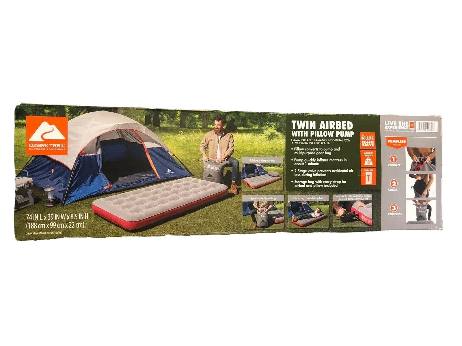 Almohada inflable ozark hot sale