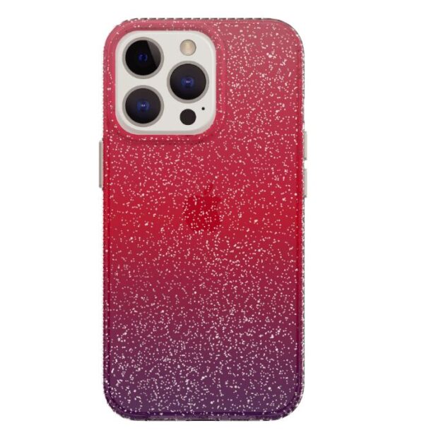 Funda para iPhone 13 Pro con purpurina morada y rosa -Protect onn.