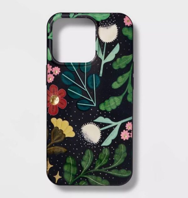 Funda para iPhone 14/iPhone 13, Noche floreada - heyday