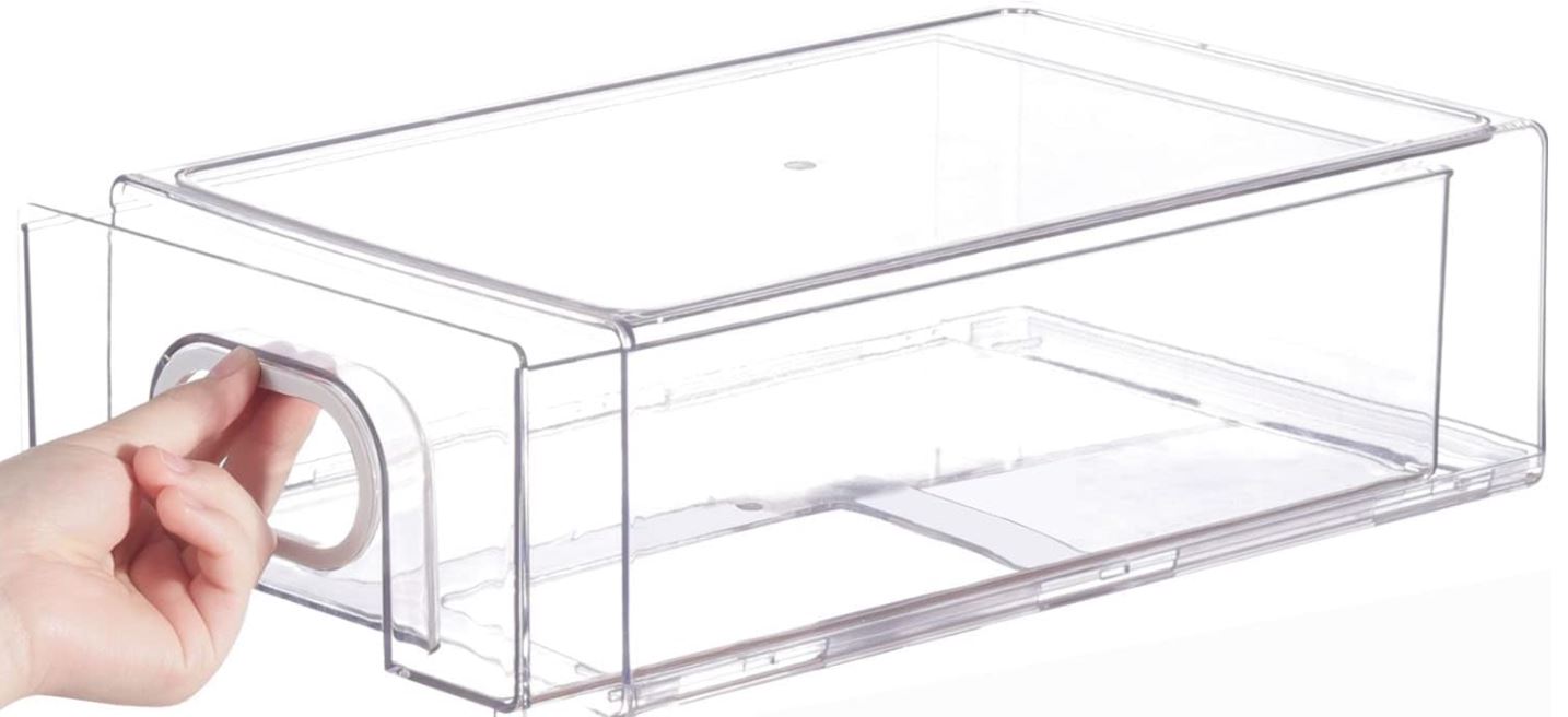  Unikon - Cajón organizador para refrigerador, 1 pieza,  almacenaje transparente para refrigerador, cajón organizador apilable de  plástico sin BPA - 13.40 x 8.65 x 4.40 pulgadas : Hogar y Cocina