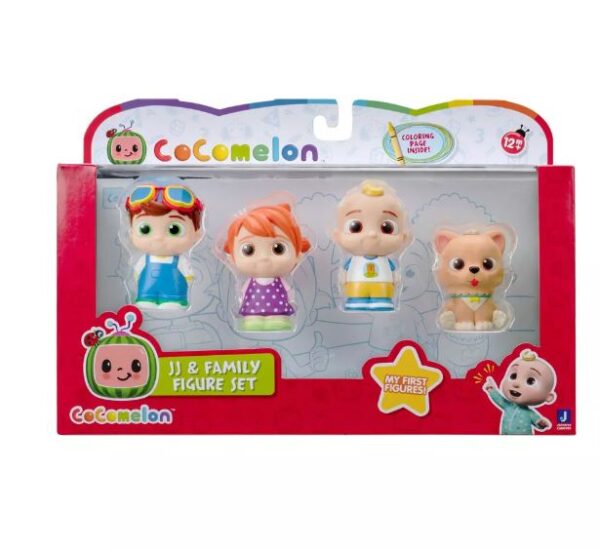 Juego de 4 figuras CoComelon JJ y familia