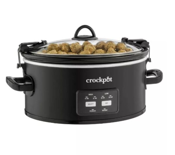 Olla de cocción lenta programable de 6qt, color negro - Cook & Carry