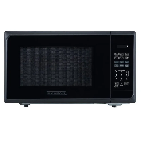 Horno de Microondas de acero Inoxidable, 1.1qt/1000 watts, negro mate -BLACK+DECKER