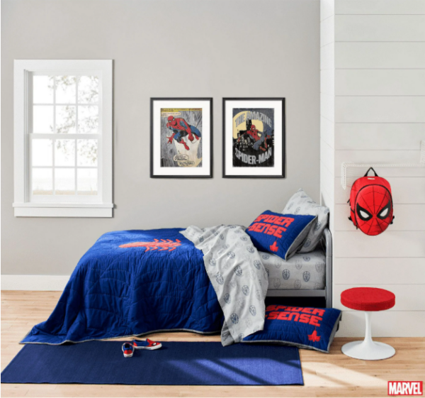 Colcha de Spiderman y funda de almohada tamaño individual - Saturday Park