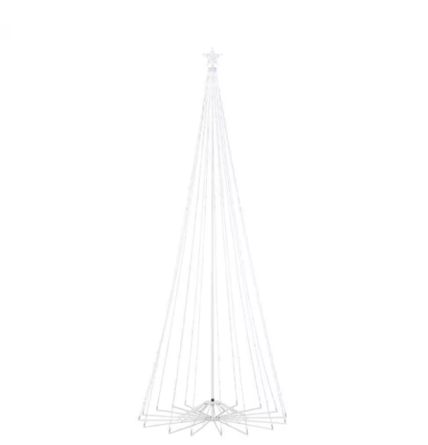 Árbol de cono de 12ft con luces LED y movimiento para jardín - Home Accents Holiday