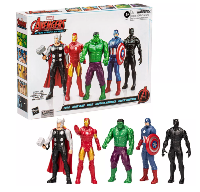 Set de 5 figuras de accion de Marvel Avengers Segunda que Barato