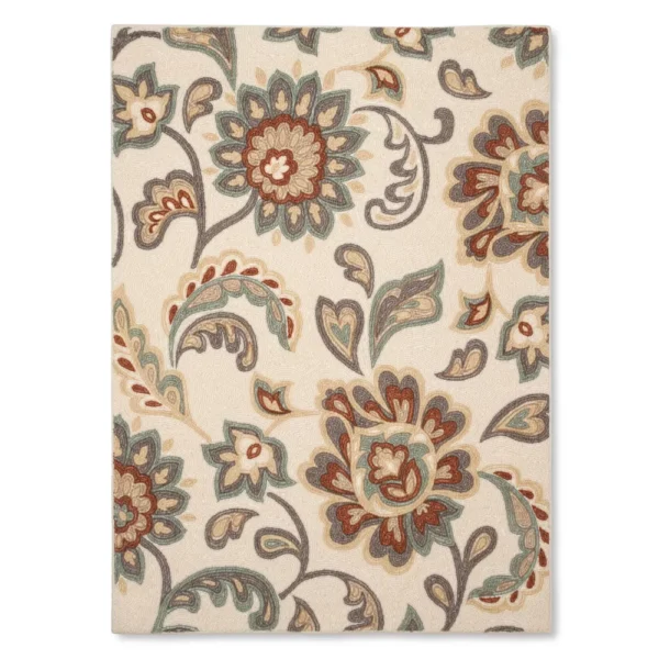 Alfombra decorativa con estampado floral Paisley 1.2 x1.6mt -Maples Rugs