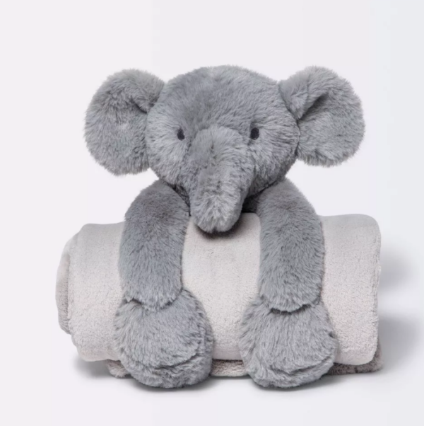 Cobija con peluche de Elefante gris para bebe - Cloud Island™