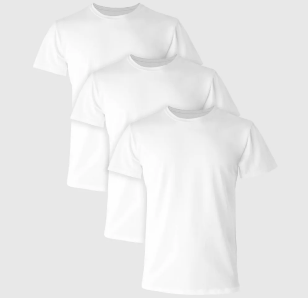 Paquete de 3 camisetas interior para hombre Talla M, blanca - Hanes