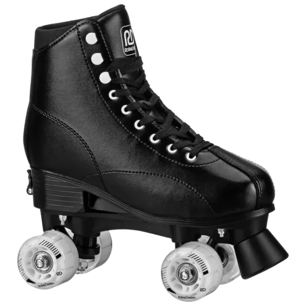 Patines de cuatro ruedas para adultos talla 7-10, color negro - Roller Derby