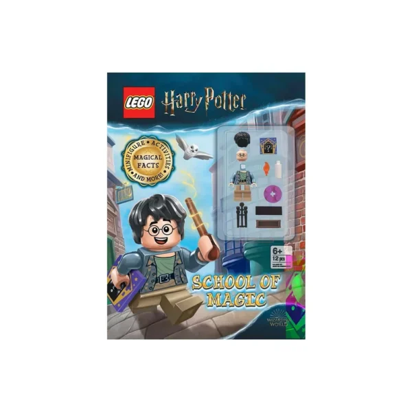 Libro de actividades con minifigura de ¨Escuela de Magia  ¨ LEGO Harry Potter (en inglés)