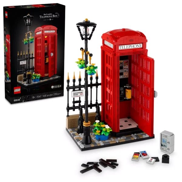 Juego de construcción cabina telefónica roja de Londres modelo número 21347 -LEGO