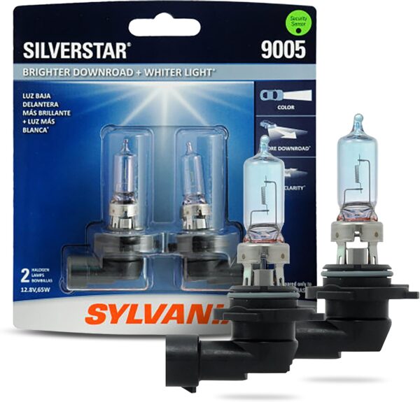 Paquete de 2 focos frontales de luz blanca para carro - Sylvania Silverstar