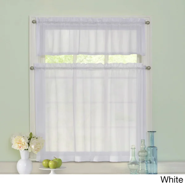 Juego de cortinas (2 piezas) transparentes tradicionales de 36" x 56" y 142" X 91" - Arm & Hammer