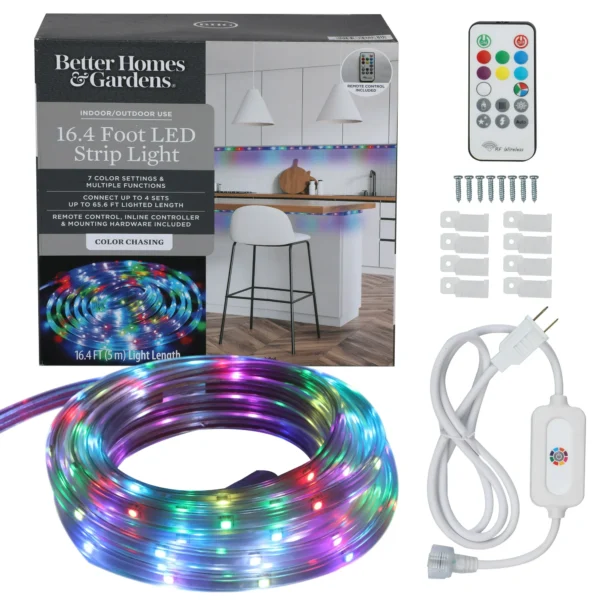 Tira de Luz LED multicolor de 16,4 Pies - Better Homes & Gardens