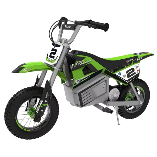 Motocicleta eléctrica de motocross color verde  SX350 McGrath -Razor