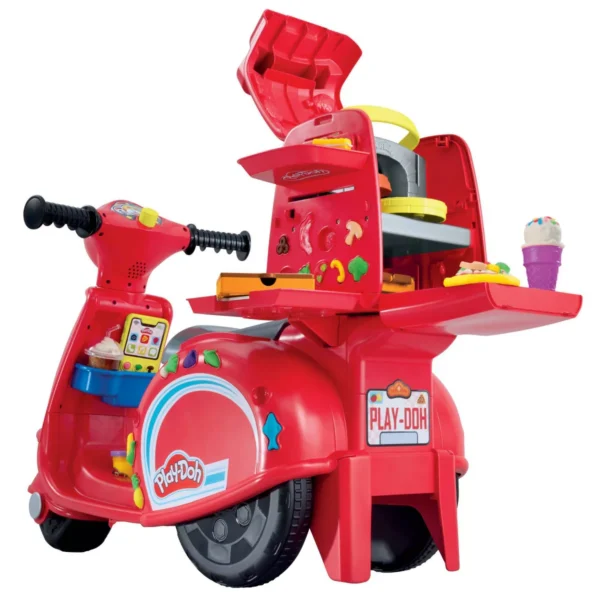 Carrito repartidor de pizza de juguete para niños de la marca Play-Doh