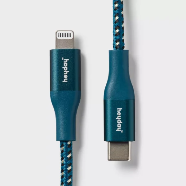 Cable trenzado para carga de Lightning a USB-C de 6 pies - Heyday