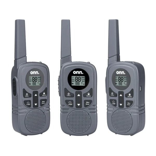 Paquete de 3 Walkie Talkie de 23 Millas y Luz LED - Onn