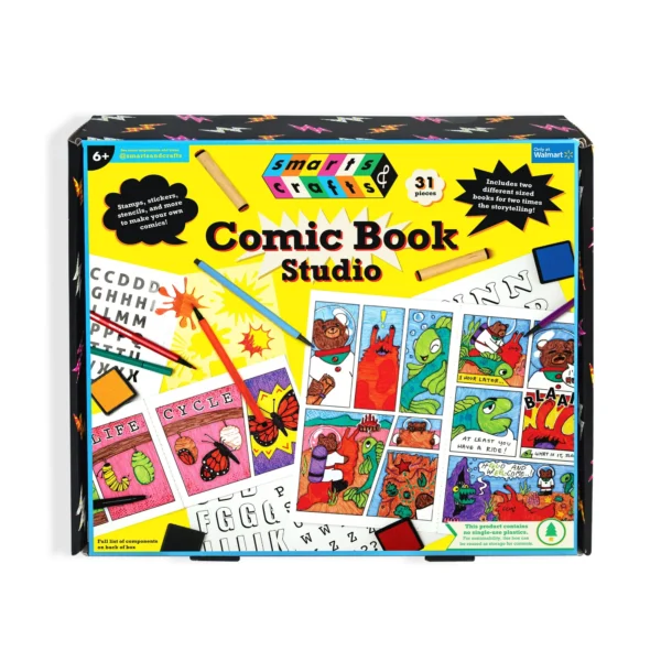 Kit de Estudio de Cómics para colorear de 31 piezas - Smarts & Crafts