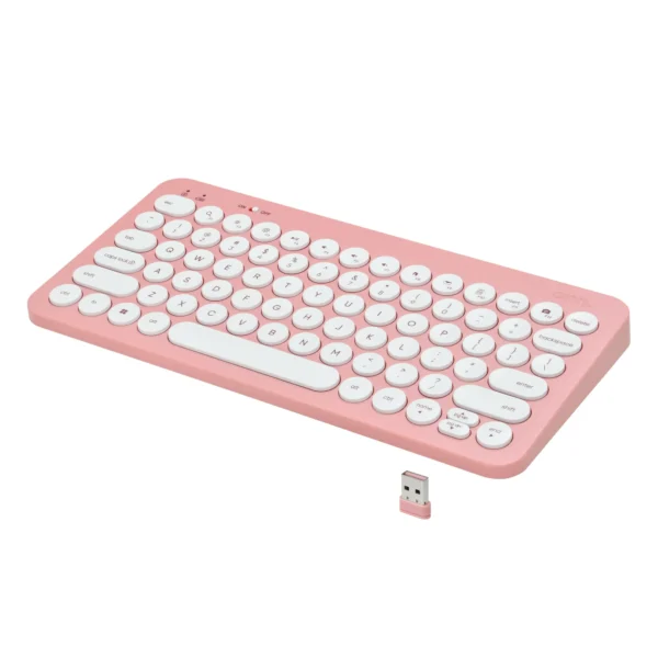 Mini Teclado Inalámbrico Compacto color rosa - Onn