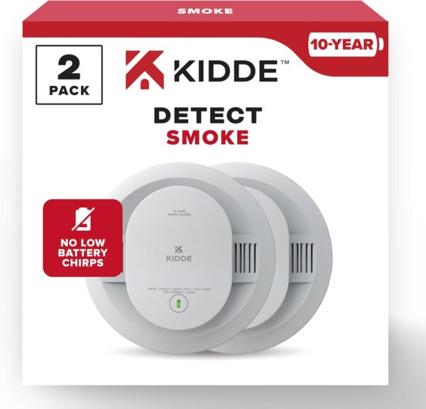 Paquete de 2 detectores de humo con indicador LED - Kidde