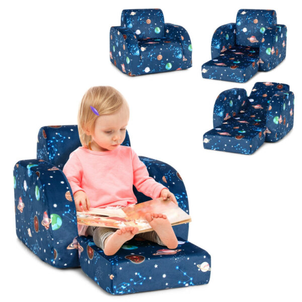 Sillón reclinable para siesta color azul para niños marca Costway