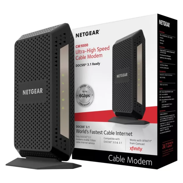 Módem por cable (CM1000-100NAS) color negro - Netgear