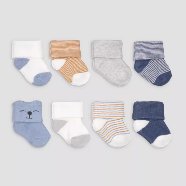 Paquete de 8 calcetines para bebé talla 0-3 meses marca Carter's Just One