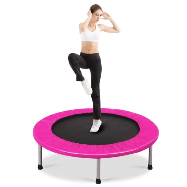 Trampolín plegable de 36" para adultos color Rosa -Giantex